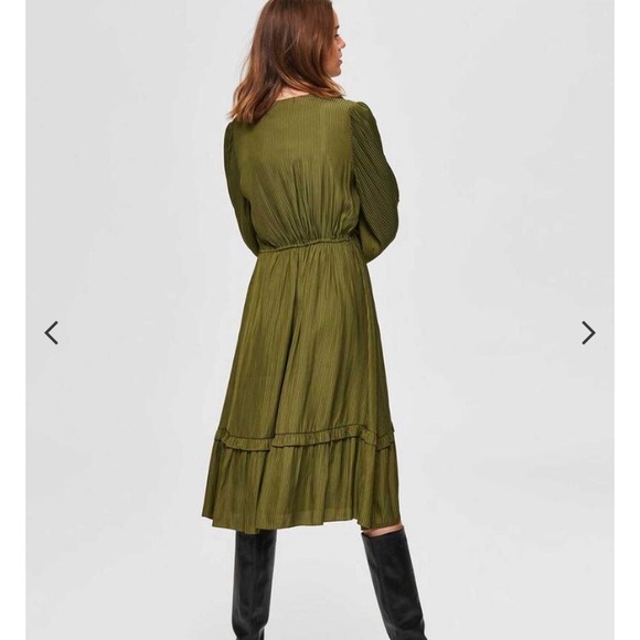 NWT | Selected Femme | Callie Damina Midi Dress | Size US 6 - Picture 2 of 13